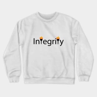 Integrity artistic typography design Crewneck Sweatshirt